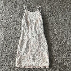 Elegant Lace Women’s Dress in Cream